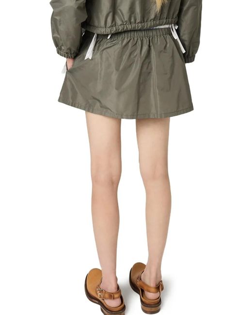 Miu Miu Green Technical Fabric Miniskirt