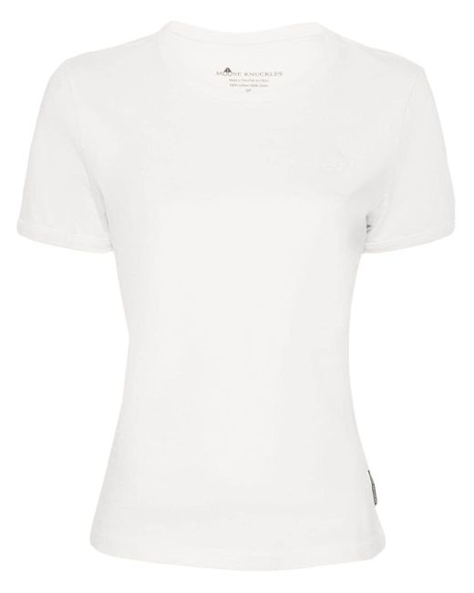 T-shirt con ricamo di Moose Knuckles in White