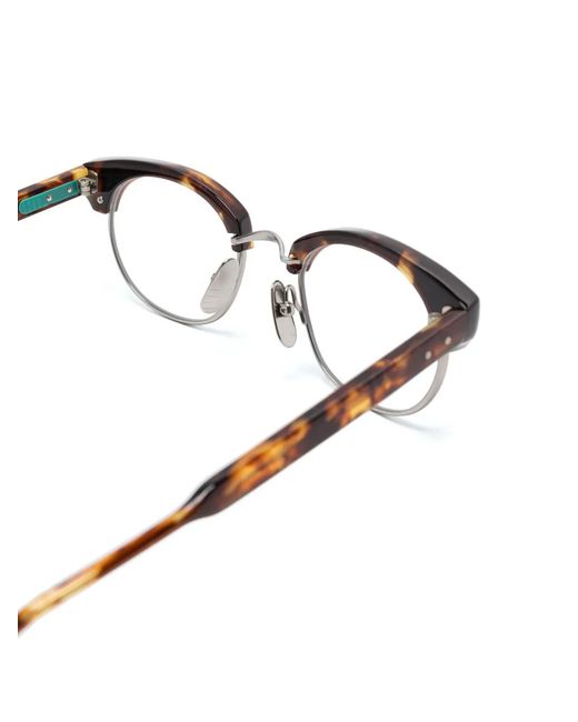 Thom Browne Brown Tortoiseshell-Effect Glasses