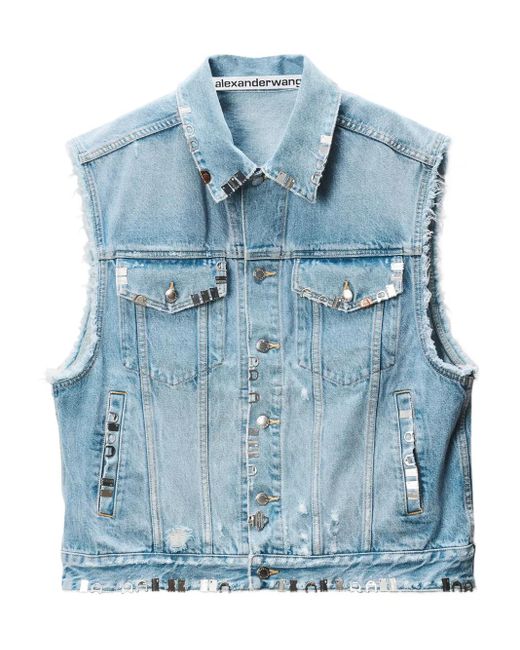 Gilet Denim di Alexander Wang in Blue