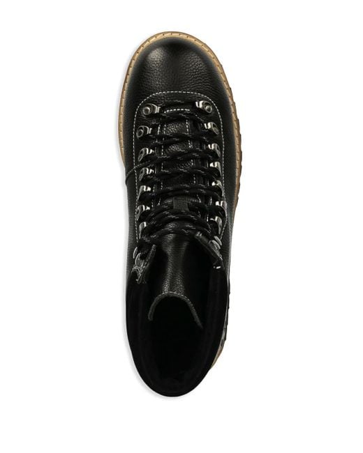Paul & Shark Black Lace-Up Ankle Boots for men