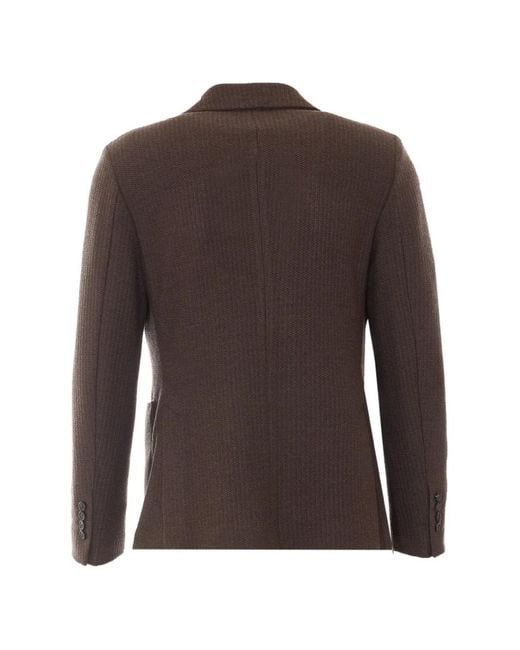 Circolo 1901 Brown Single-Breasted Wool-Blend Jacket for men