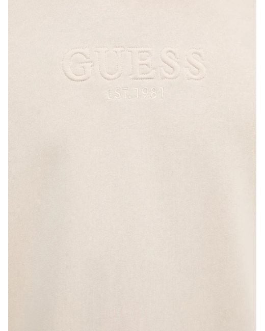 Guess White Logo-Embroidered Sweatshirt for men
