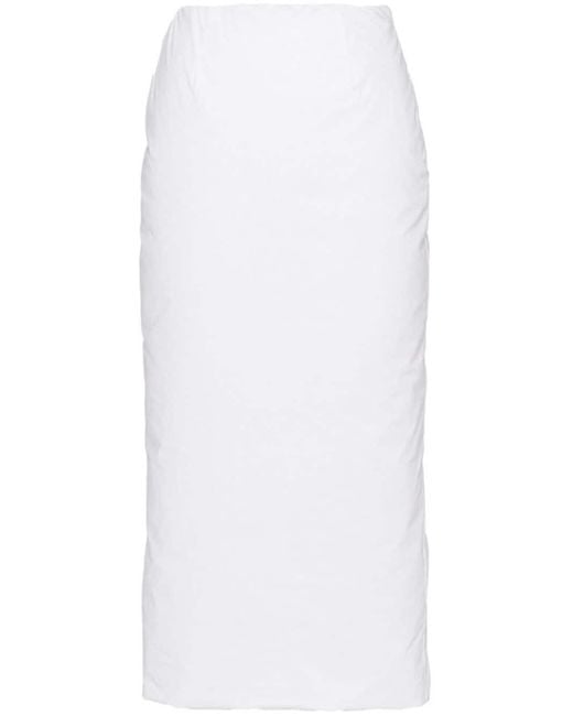 Prada White Padded Pencil Skirt
