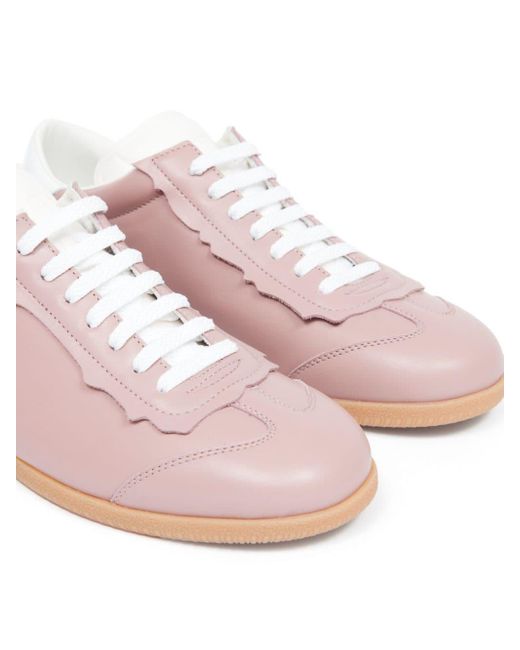 Maison Margiela Recicla Leren Sneakers in het Pink