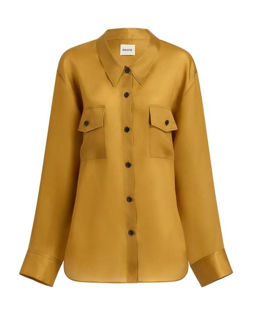 Khaite Matteo Top In Dijon Yellow