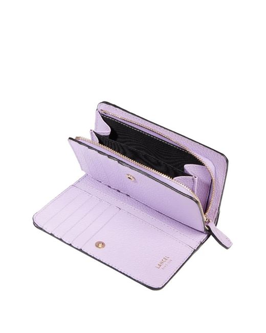 Lancel Purple Ninon De Compact Wallet