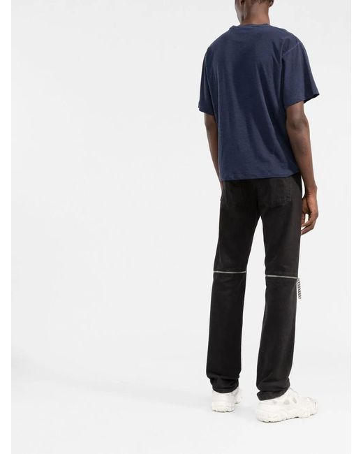 DSquared² Blue Navy Logo Print T-shirt - Men's - Cotton/viscose for men
