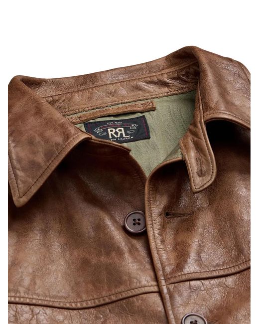 RRL Brown Bradley Leather Jacket for men
