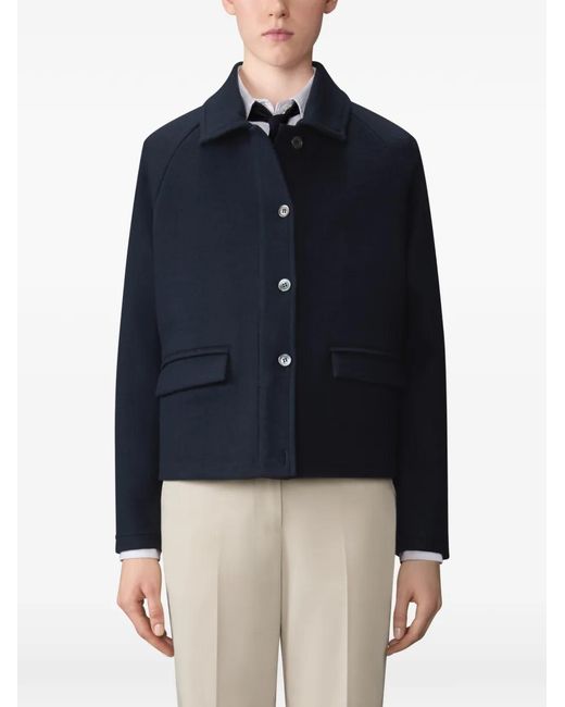 Thom Browne Blue Double-Face Jacquard Jacket