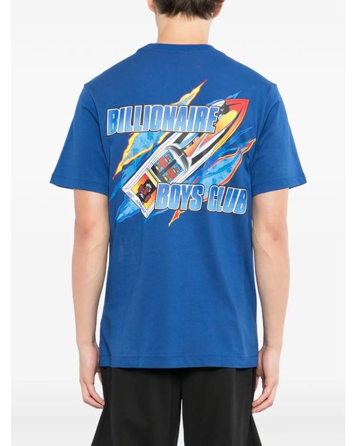 BBCICECREAM Blue Graphic T-Shirt for men