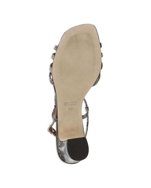Julie Dee Metallic Snake-Effect Heeled Sandals