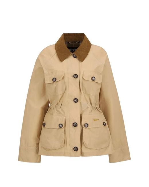 Barbour Natural Logo-Embroidered Jacket