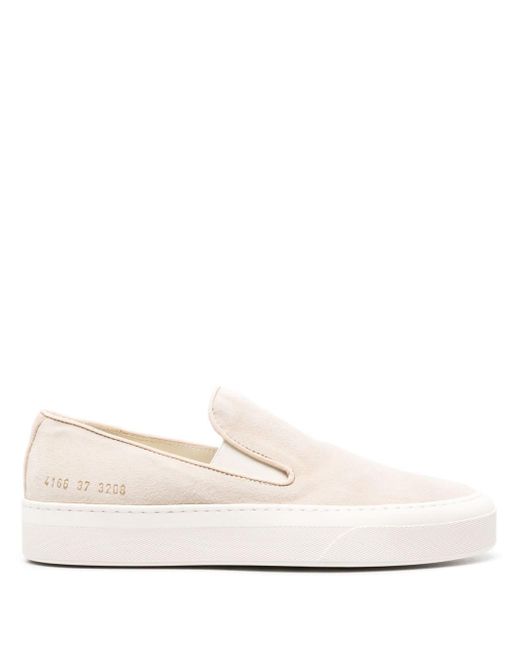 Common Projects Natural Slip-on Suede Sneakers