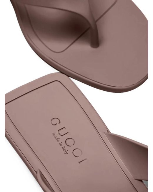 Gucci Brown Vittoria Thong Sandals