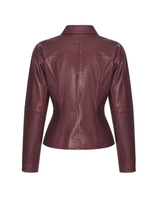 The Sei Purple Leather Jacket