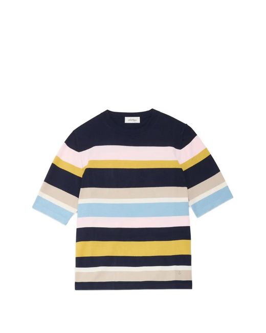 Ottod'Ame Blue Striped Crew-Neck T-Shirt