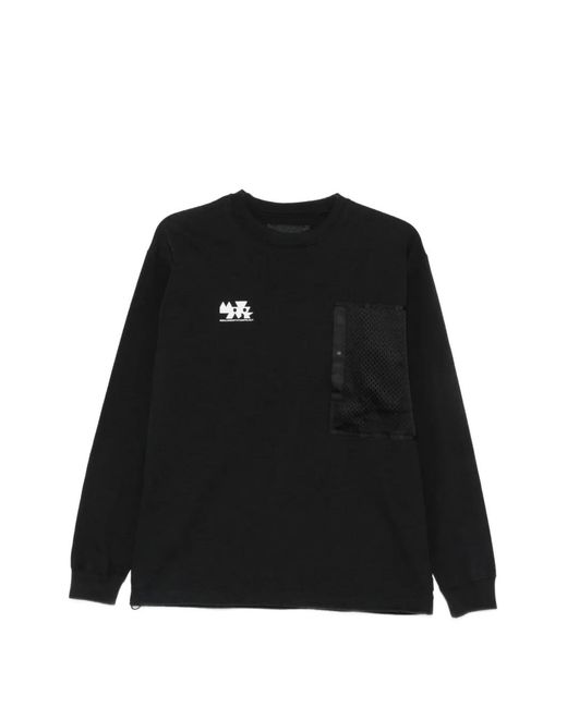 Neighborhood Black Logo-Print Sweatshirt for men