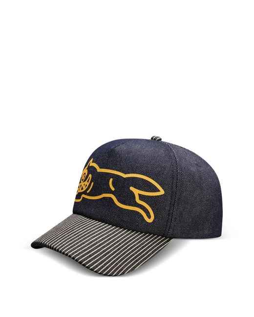 ICECREAM Blue Running-Dog Print Cap Hat