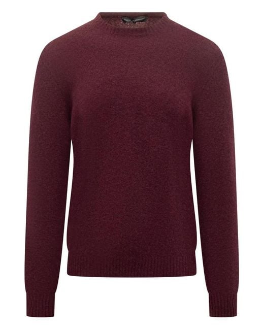FILIPPO DE LAURENTIIS Purple Crew-Neck Sweater for men