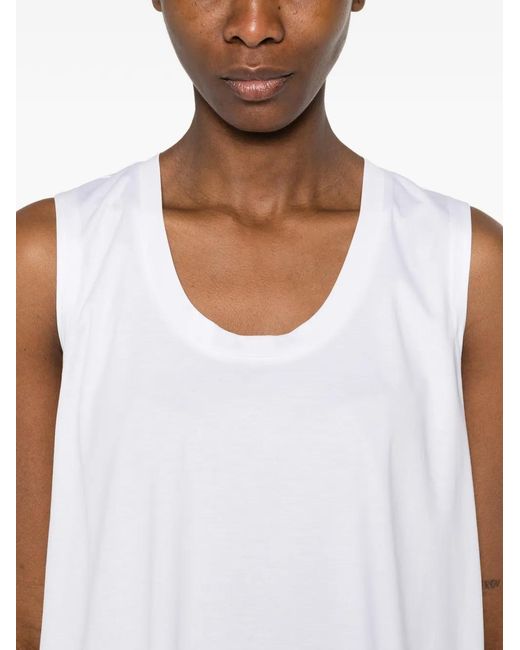 Psophia White Sleeveless Top