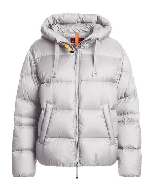 Parajumpers Gray Tilly Hooded Puffer Jacket