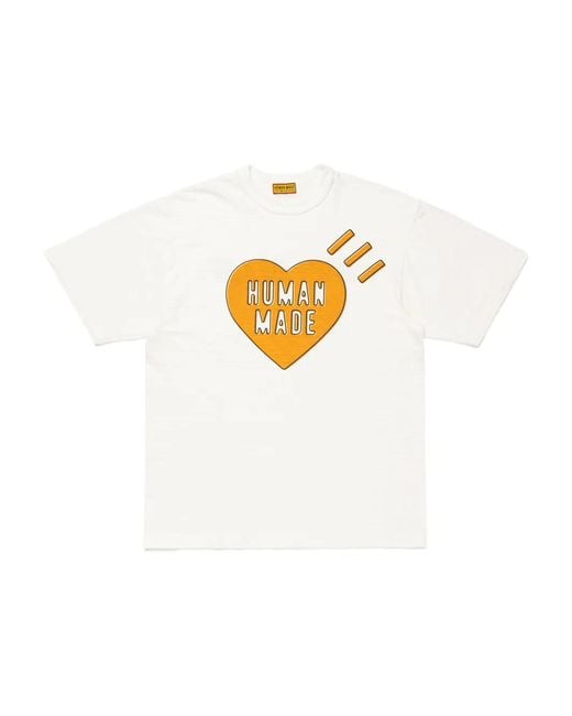 Human Made White Heart-Logo Cotton T-Shirt for men