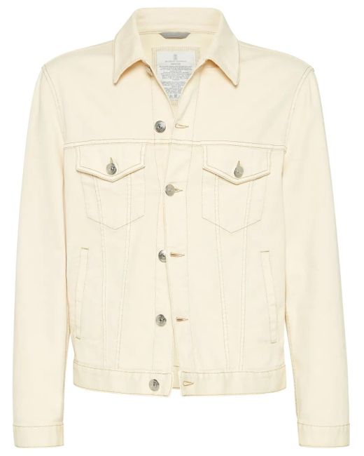 Brunello Cucinelli Natural 4 Pockets Jacket Clothing for men