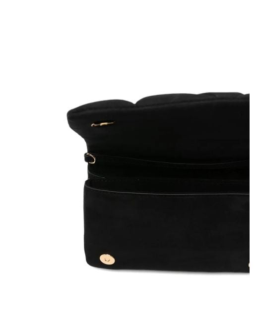 Love Moschino Black Quilted Logo-Plaque Cross Body Bag