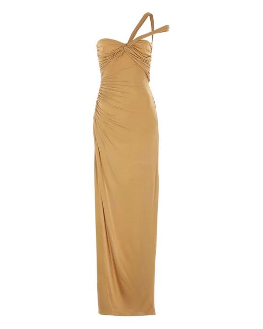 Tom Ford Metallic Draped Midi Dress