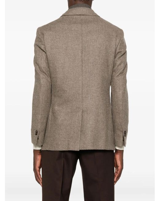 Corneliani Brown Tailored Three-Button Jacket for men