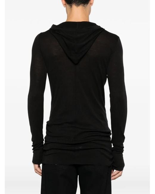 Rick Owens Black Long-Sleeve T-Shirt for men