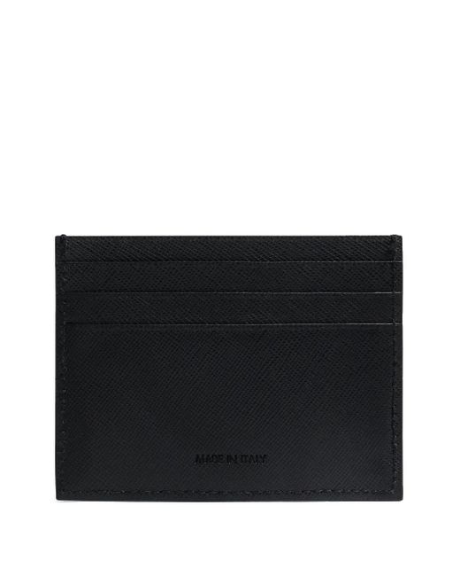 Fursac Black Logo-Debossed Cardholder for men