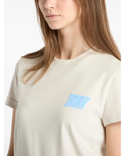 Tommy Hilfiger Blue Logo-Embossed T-Shirt