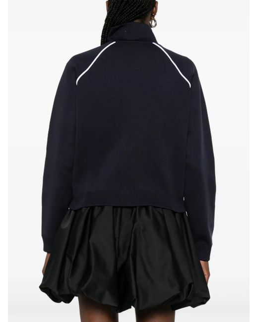 Miu Miu Blue Sweatshirt Mit Logo-Patch