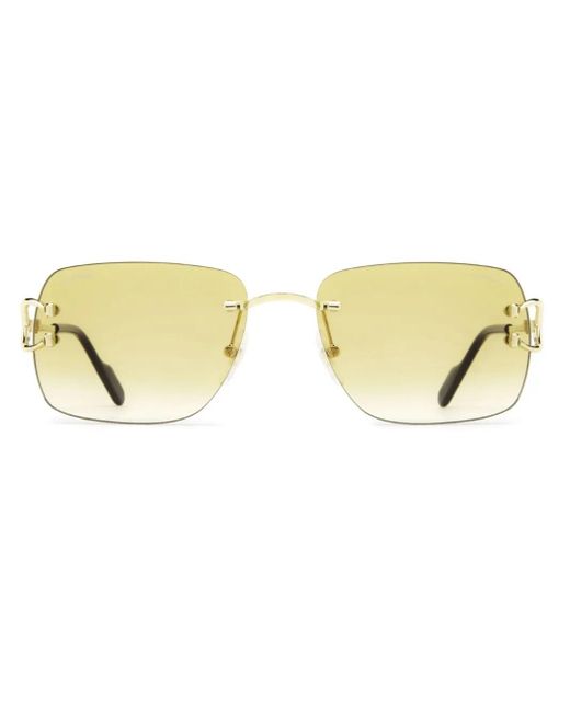 メンズ Cartier リムレス サングラス Natural