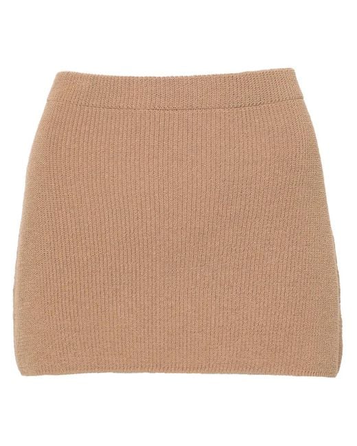 AYA MUSE Natural Agos Knitted Miniskirt