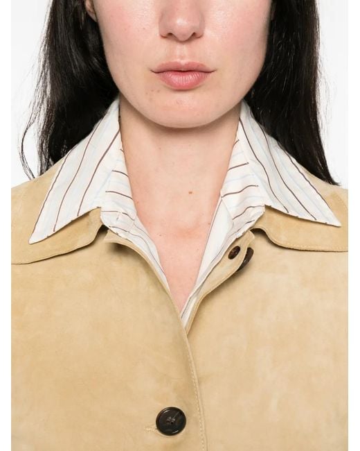Arma Natural Emy Button Suede Jacket