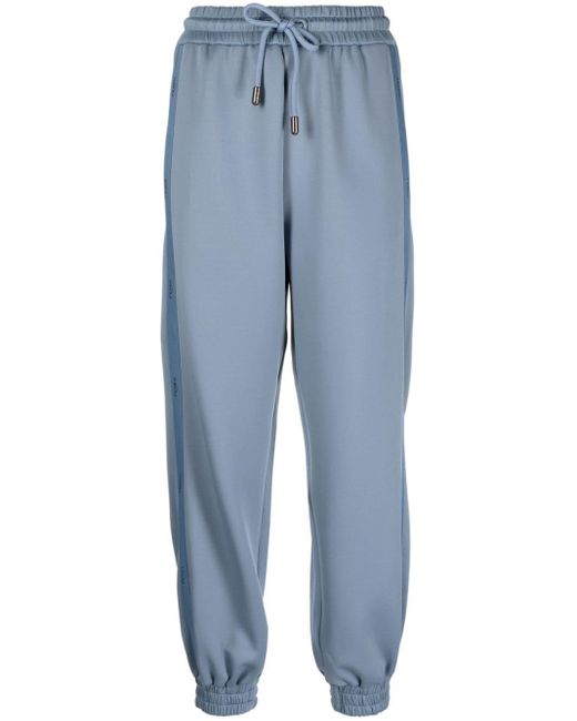 Pantalon de jogging à lien de resserrage Fendi en coloris Blue