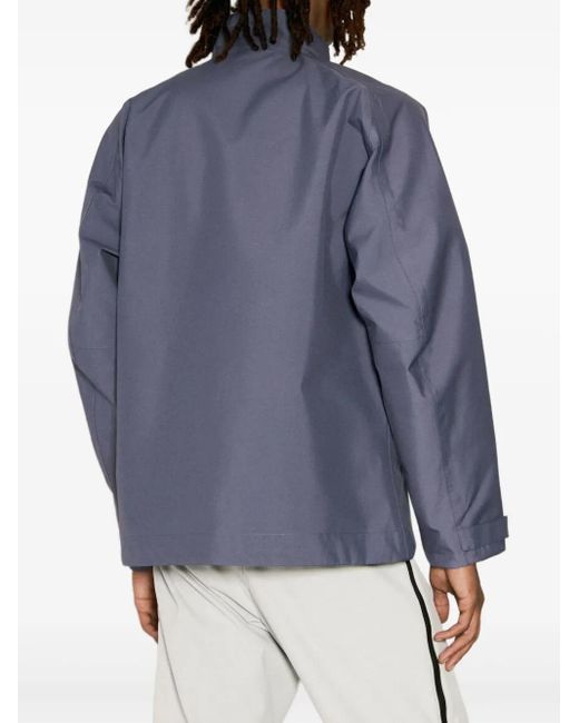 GR10K Blue Logo-Embroidered Jacket for men
