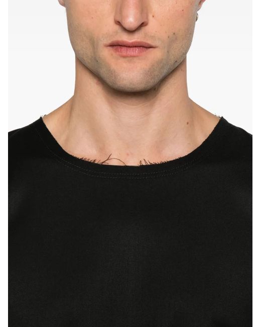 Hamza T-Shirt Met Franje Afwerking in het Black voor heren