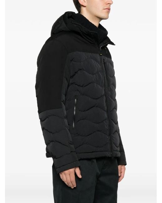 Blauer Black Hooded Quilted Jacket for men