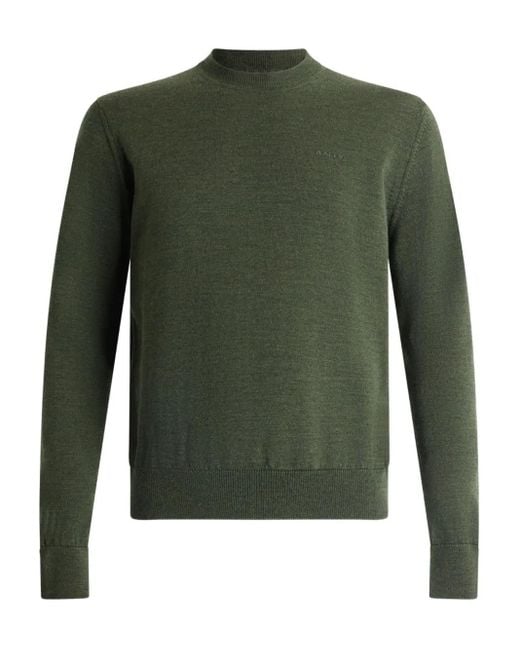 Bally Green Crew-Neck Sweater for men