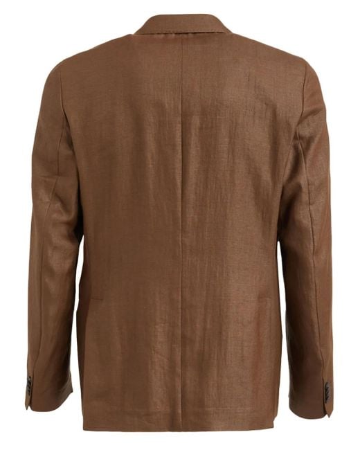 Brian Dales Brown Single-Breasted Blazer for men