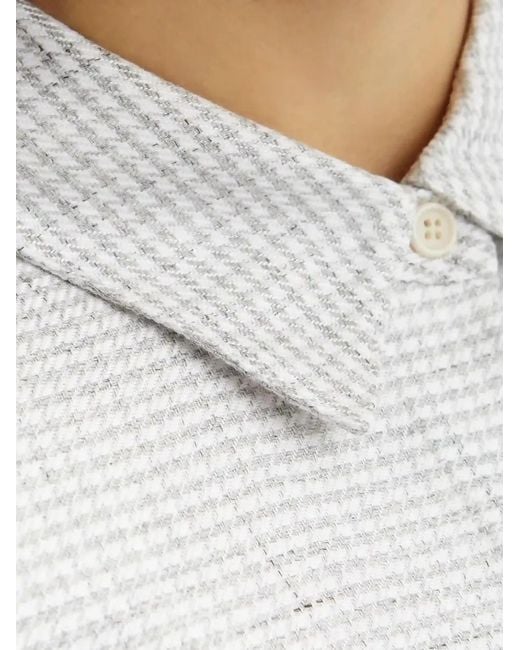 Theory Geruit Blouse in het White