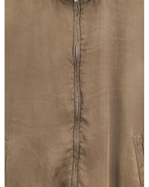 Ssstein Brown Zip-Up High-Neck Jacket for men