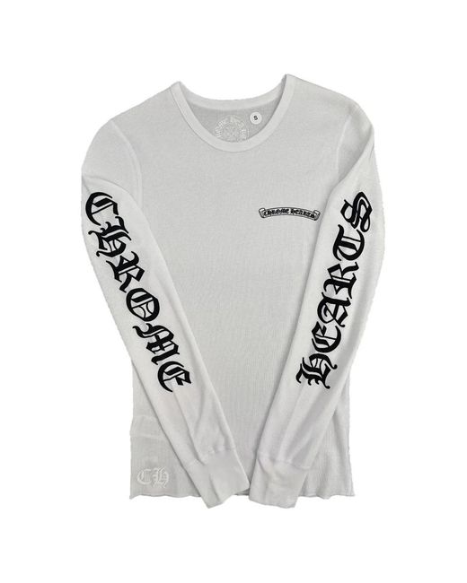 Chrome Hearts Gray Scroll Logo Thermal T-Shirt for men