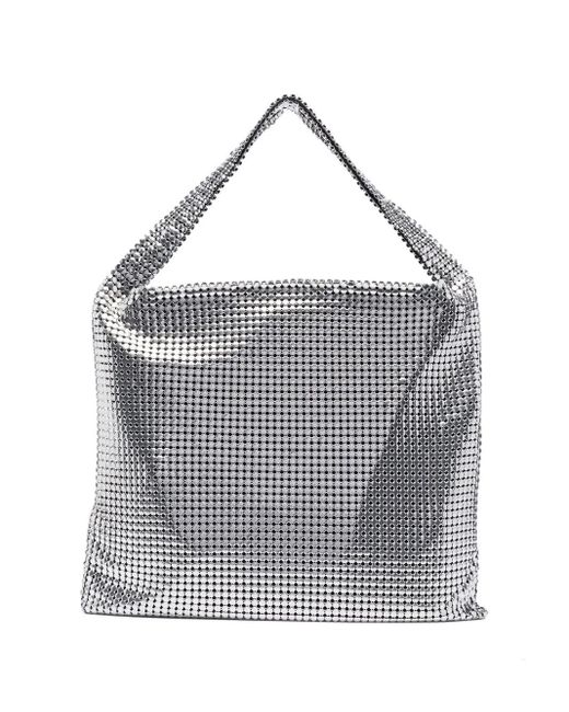 Borsa Tote Pixel Metallizzata di Rabanne in Blue