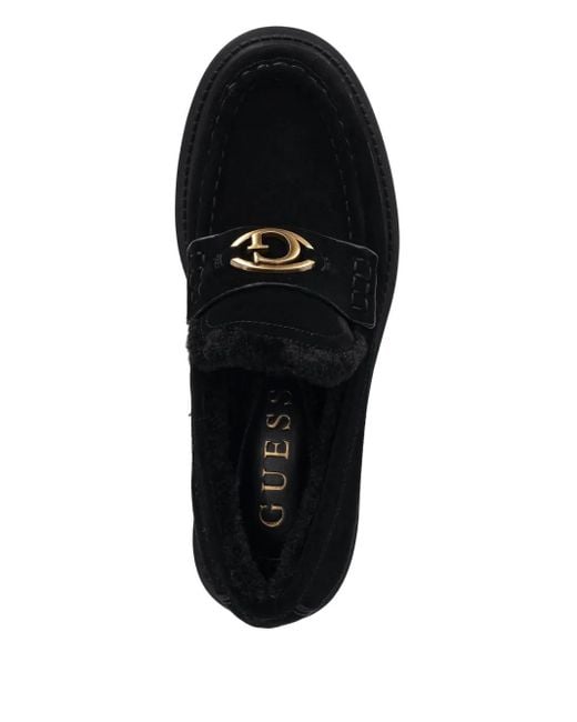 Guess Black Logo Loafers