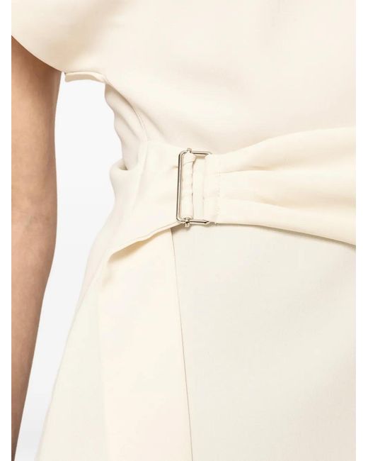 Nissa White Haut À Effet Drapé